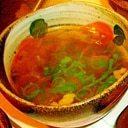 赤センとキムチのスープ